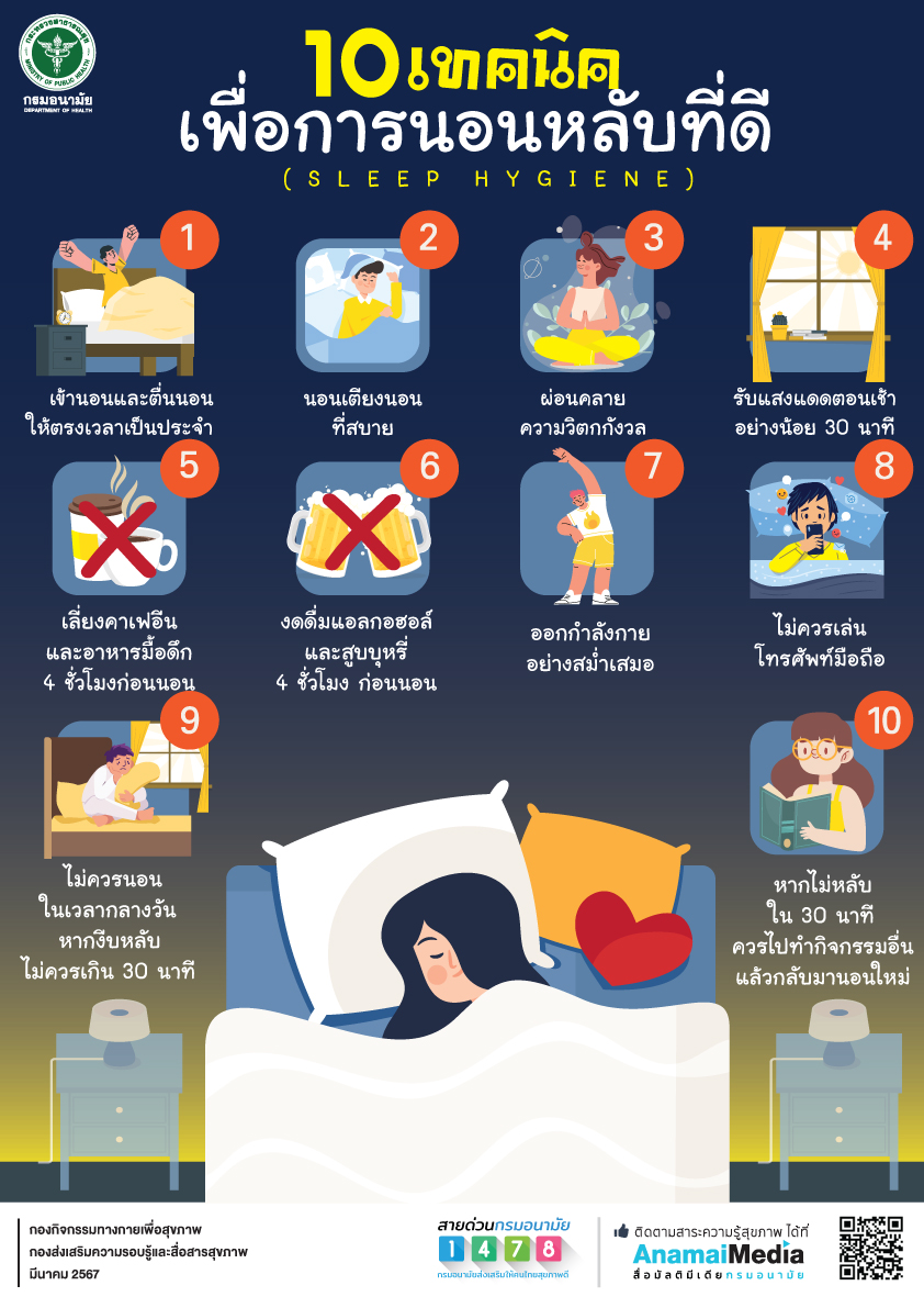 10 ประการ การนอนหลับที่ดี